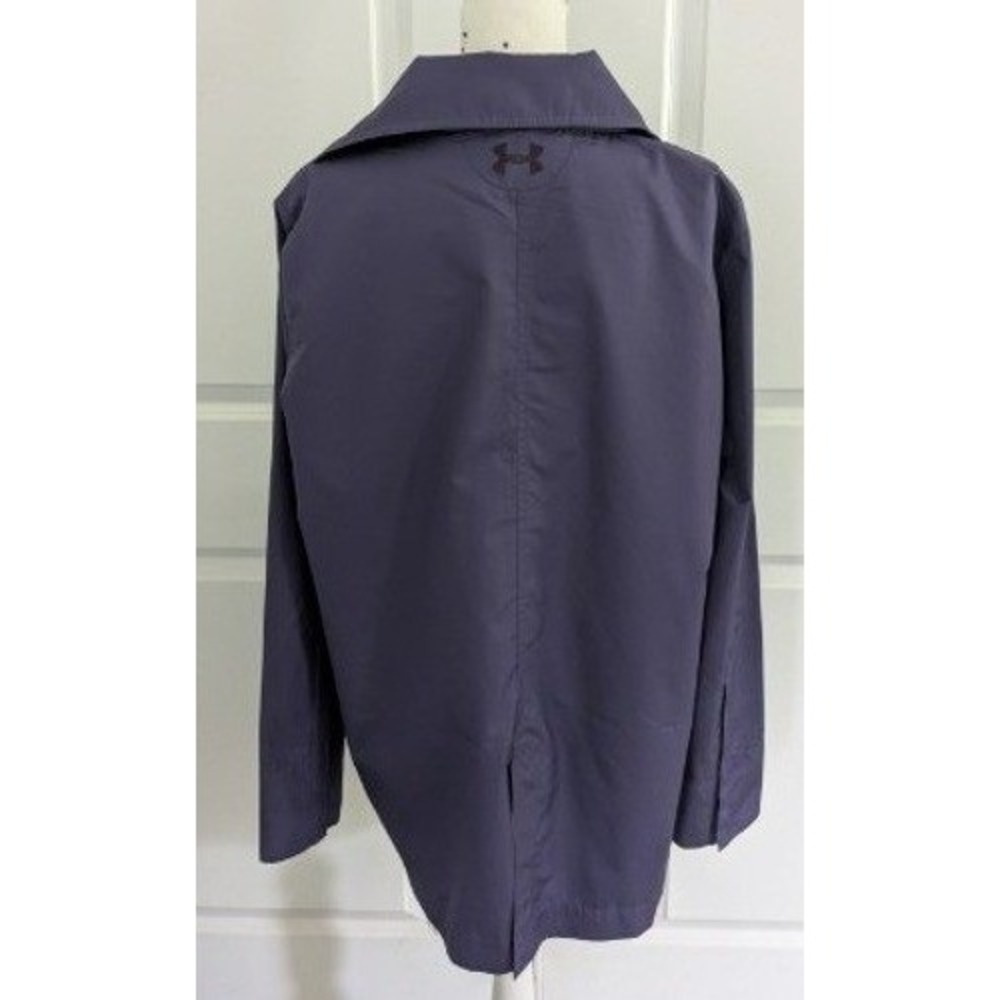 Under Armour Womens Asymmetrical ColdGear Windbreaker Jacket Purple/Blue XL - Picture 2 of 3